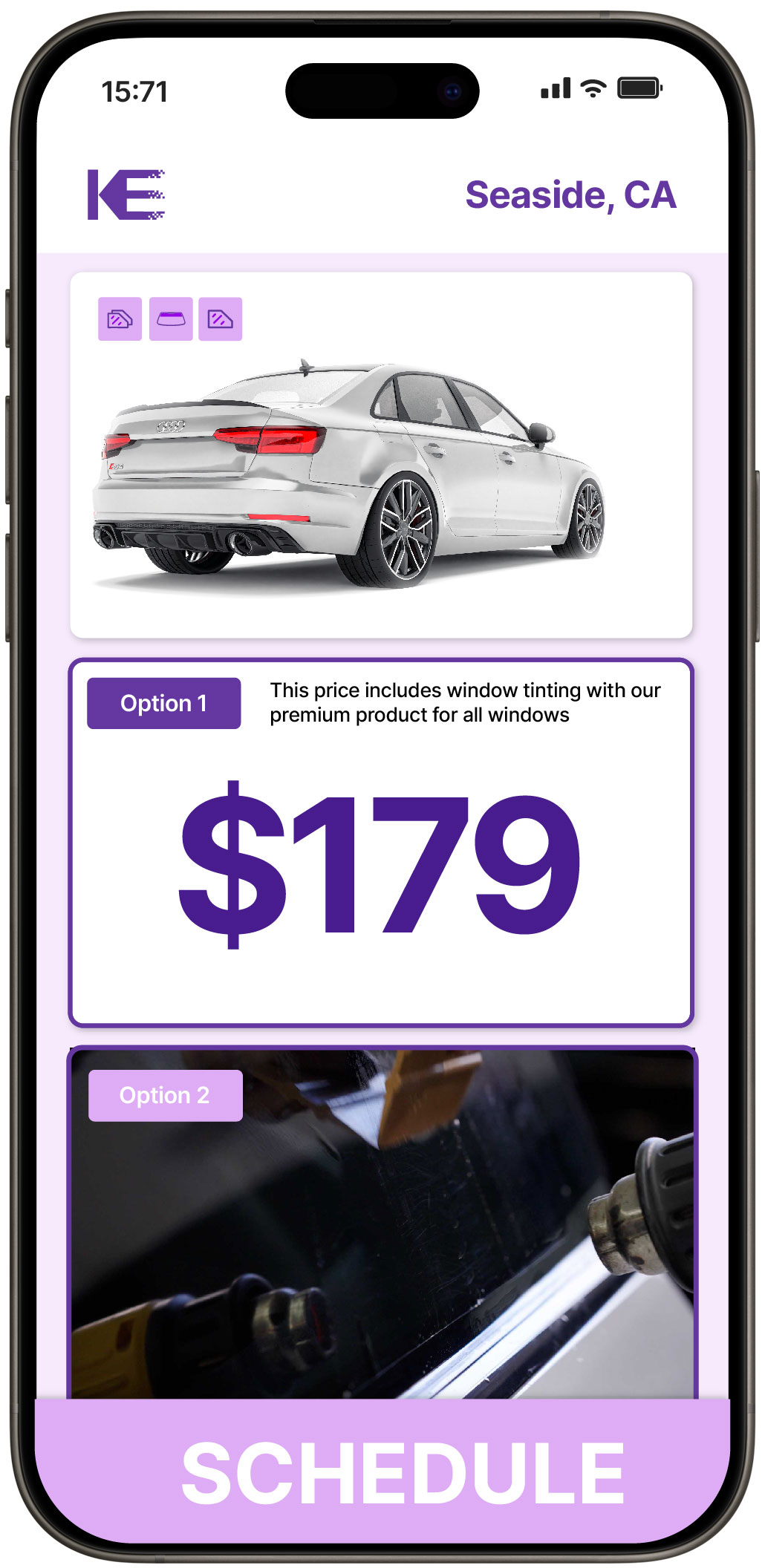 View Competitive Car Window Tinting Costs in Seaside, California