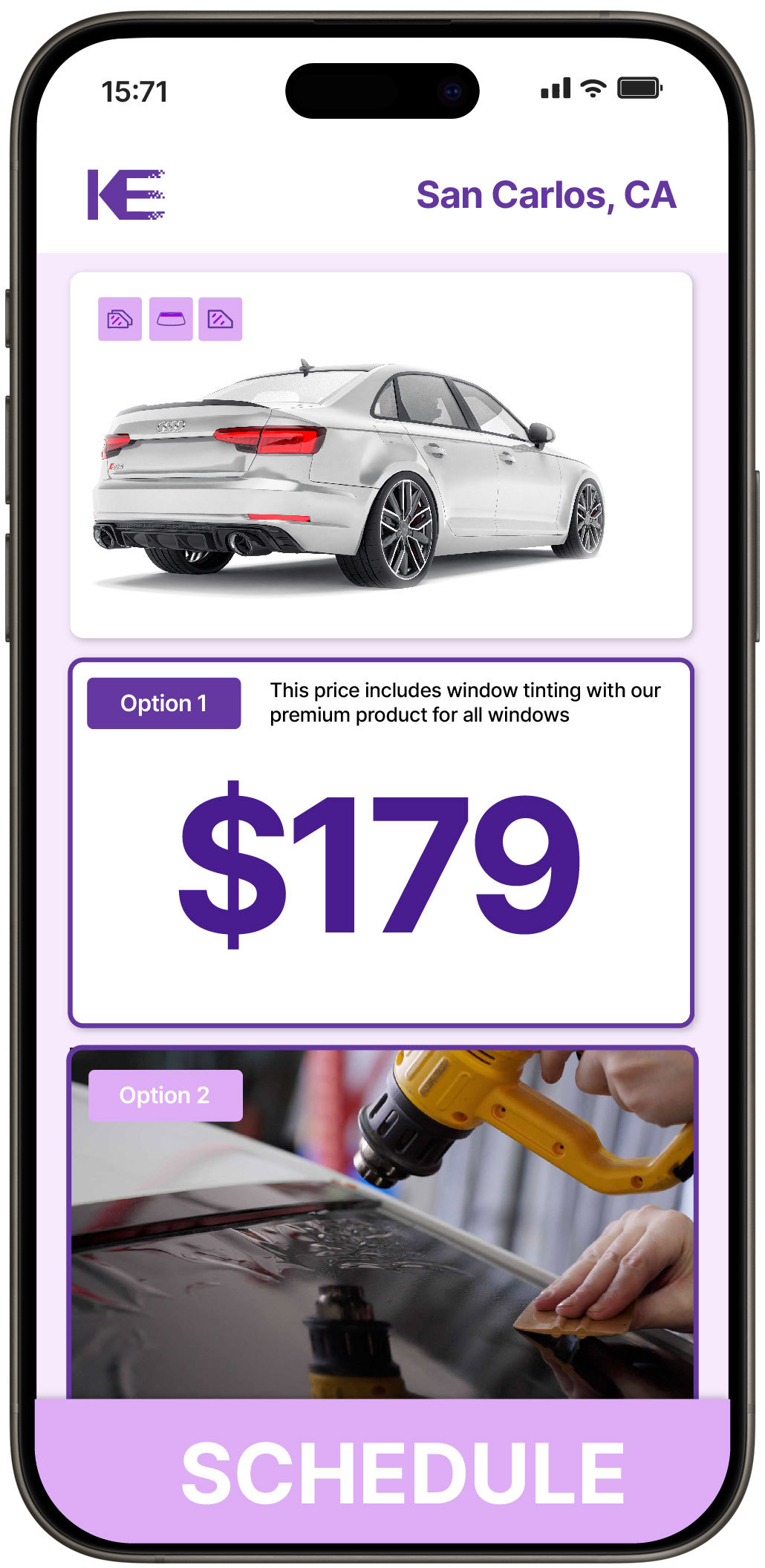 View Affordable Car Window Tinting Prices in San Carlos, California