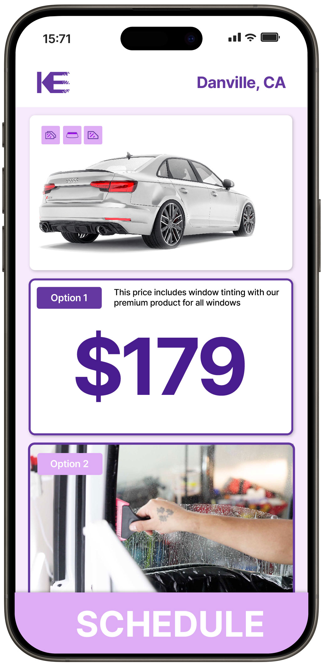 View Competitive Car Window Tinting Rates in Danville, California