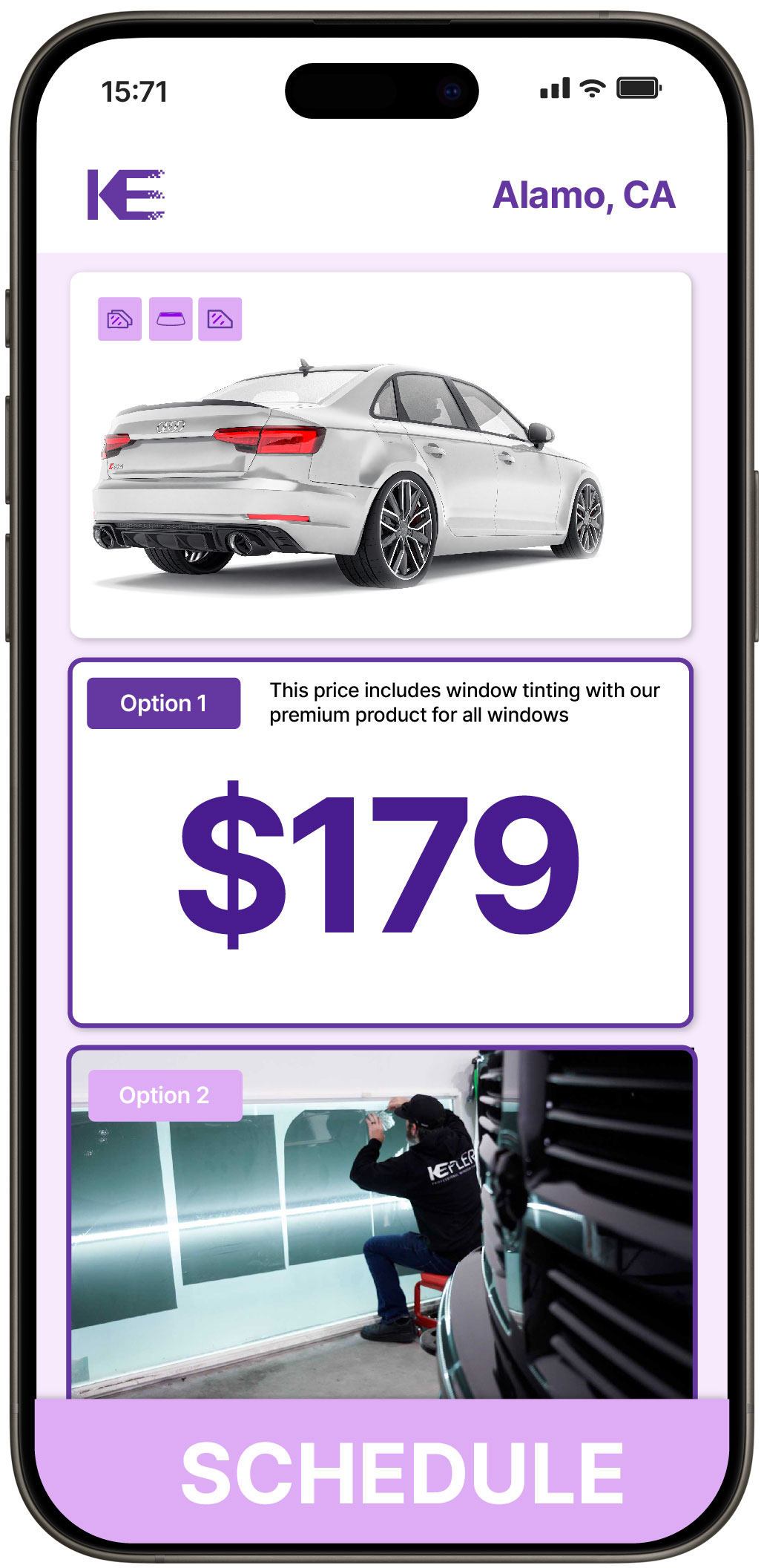View Affordable Car Window Tinting Prices in Alamo, California