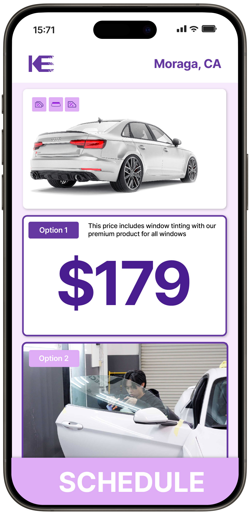 View Affordable Car Window Tinting Prices in Moraga, California
