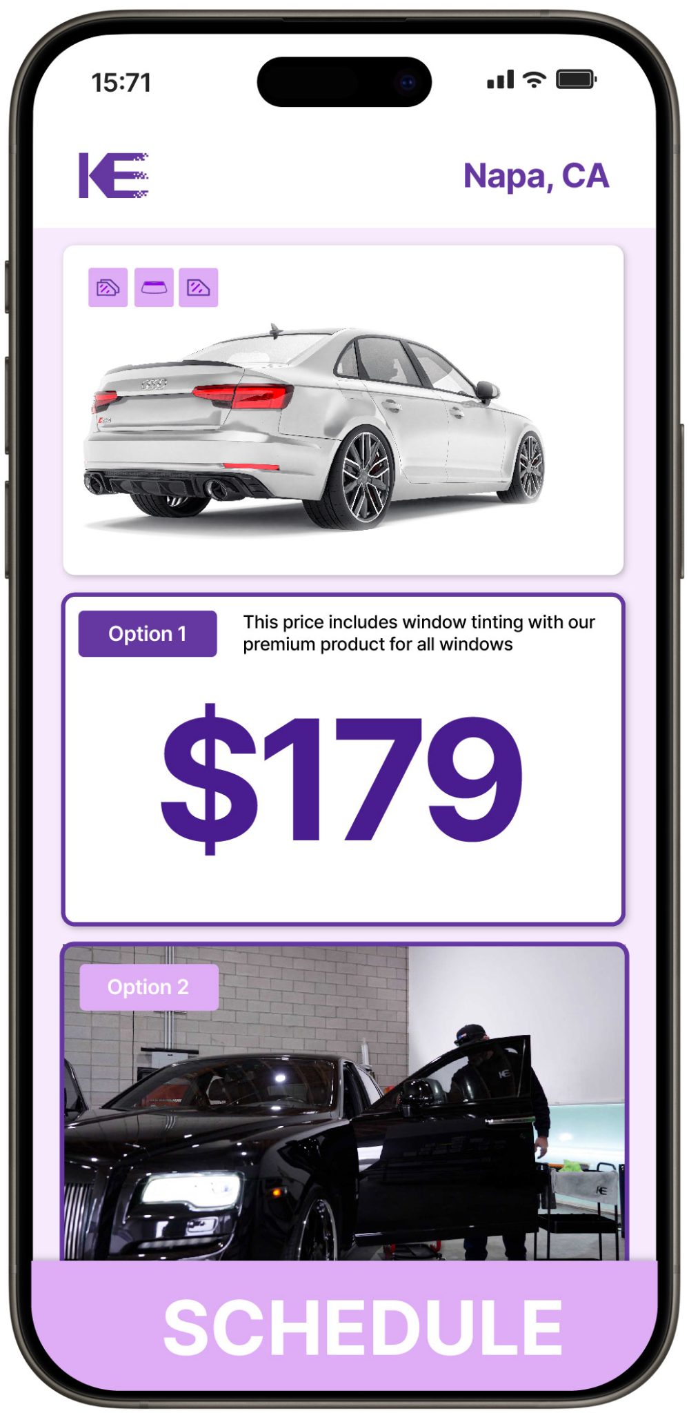 View Affordable Car Window Tinting Prices in Napa, California