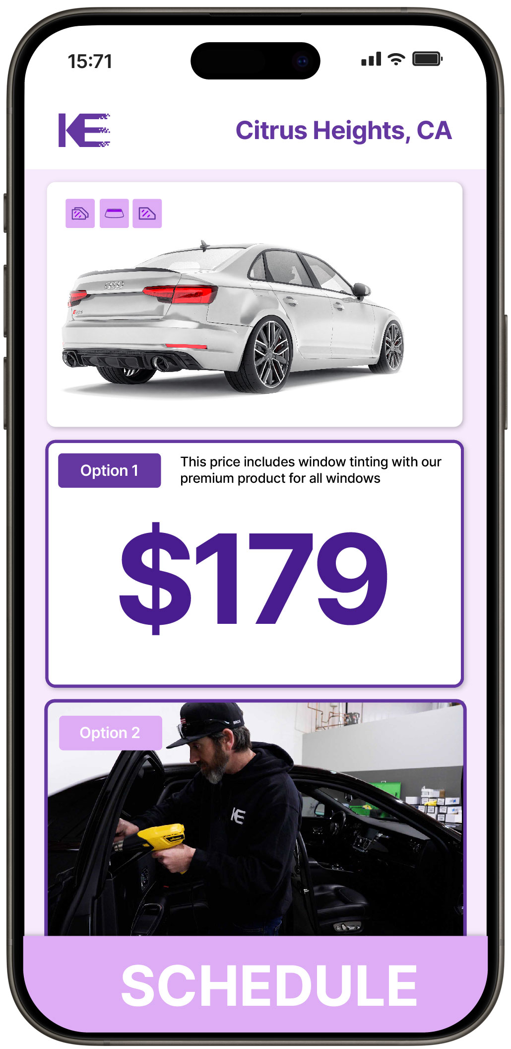 View Affordable Car Window Tinting Prices in Citrus Heights, California