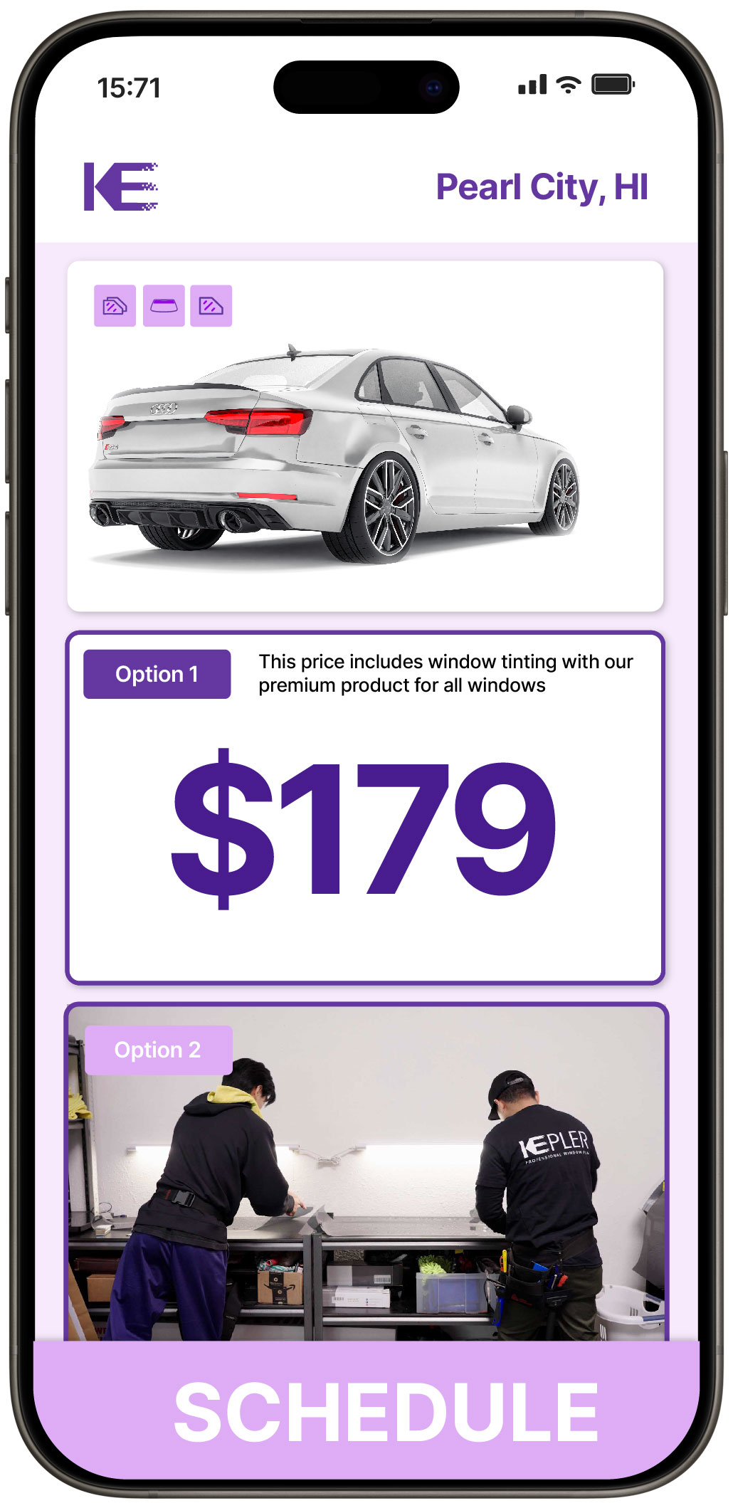 View Competitive Car Window Tinting Rates in Pearl City, Hawaii