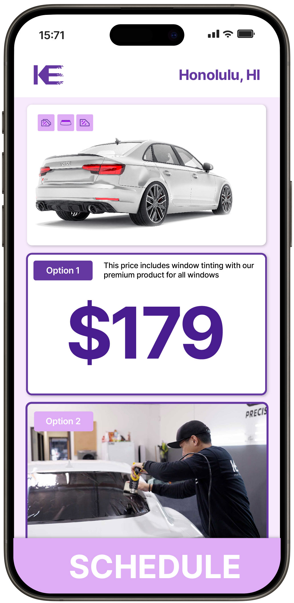 View Competitive Car Window Tinting Prices in Honolulu, Hawaii