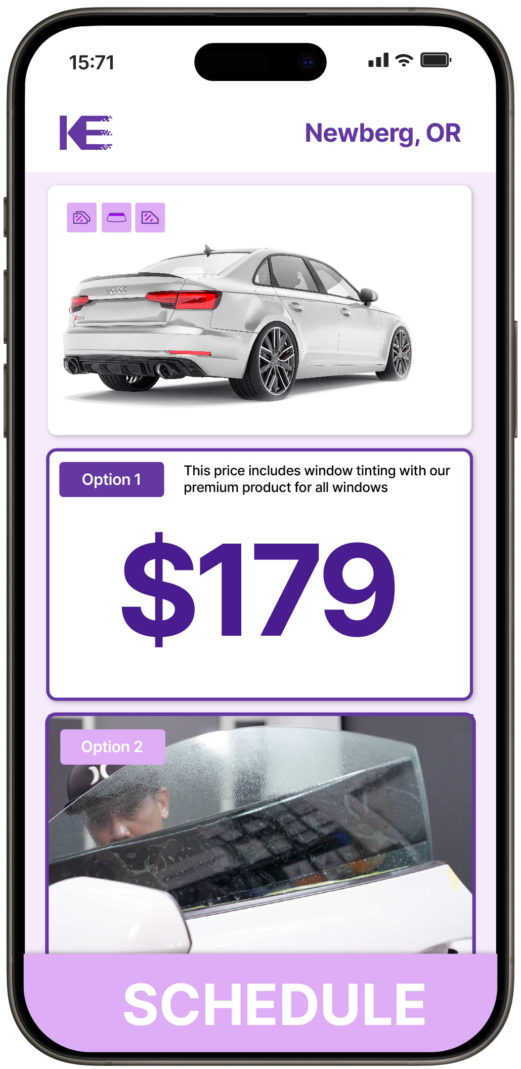 View Competitive Car Window Tinting Rates in Newberg, Oregon