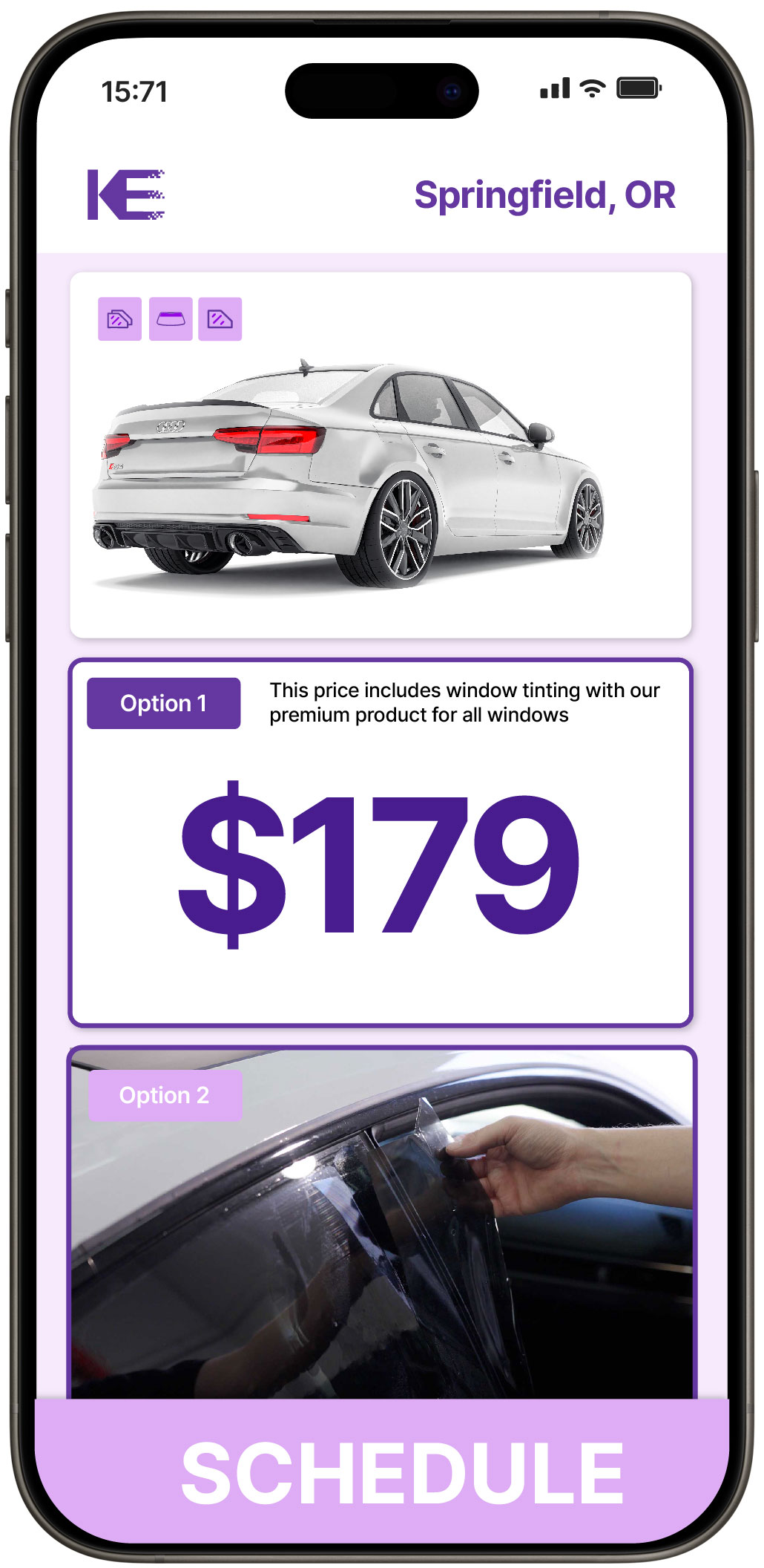 View Competitive Car Window Tinting Rates in Springfield, Oregon