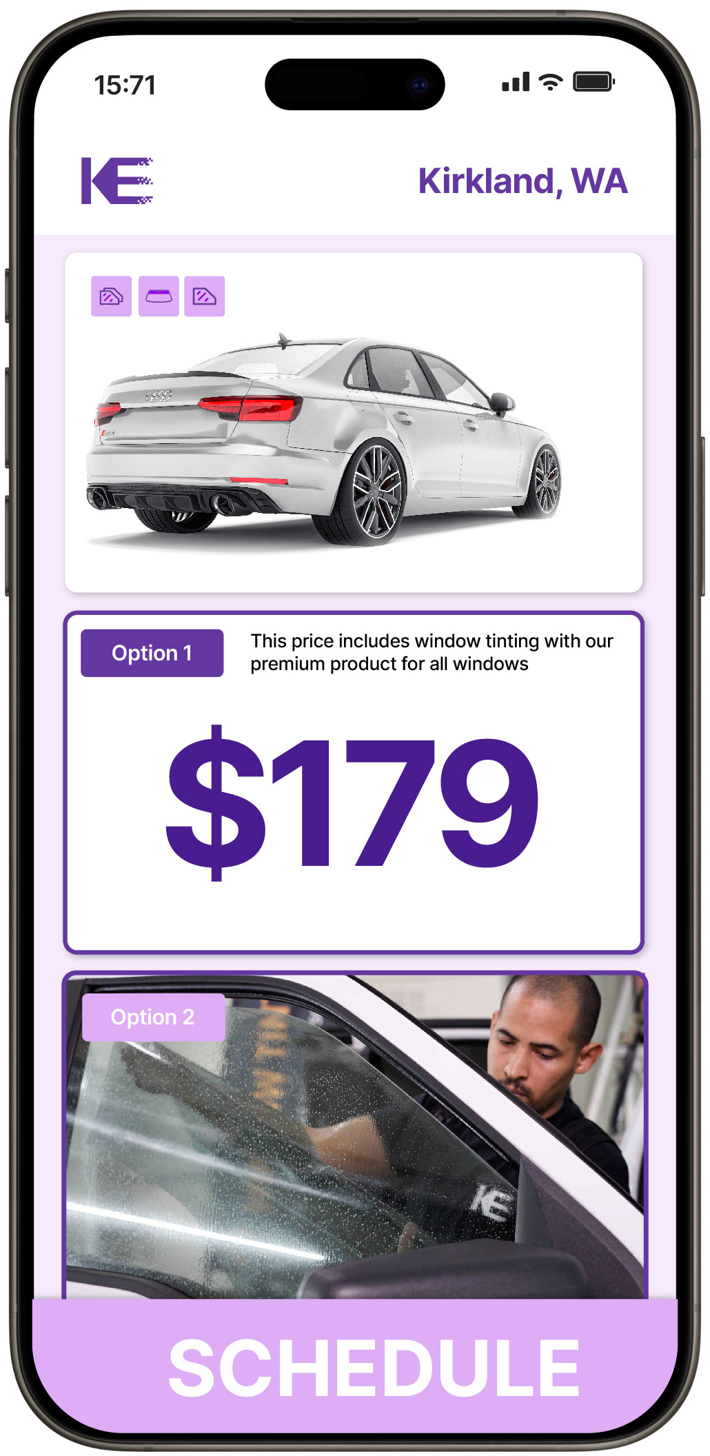 View Competitive Car Window Tinting Prices in Kirkland, Washington