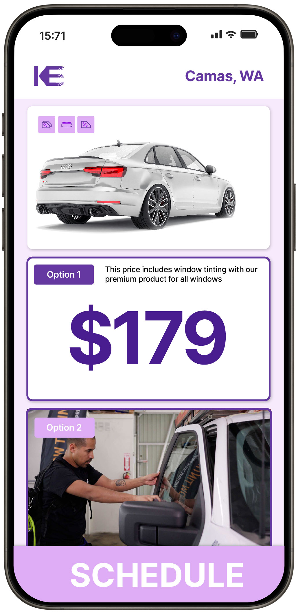 View Competitive Car Window Tinting Prices in Camas, Washington