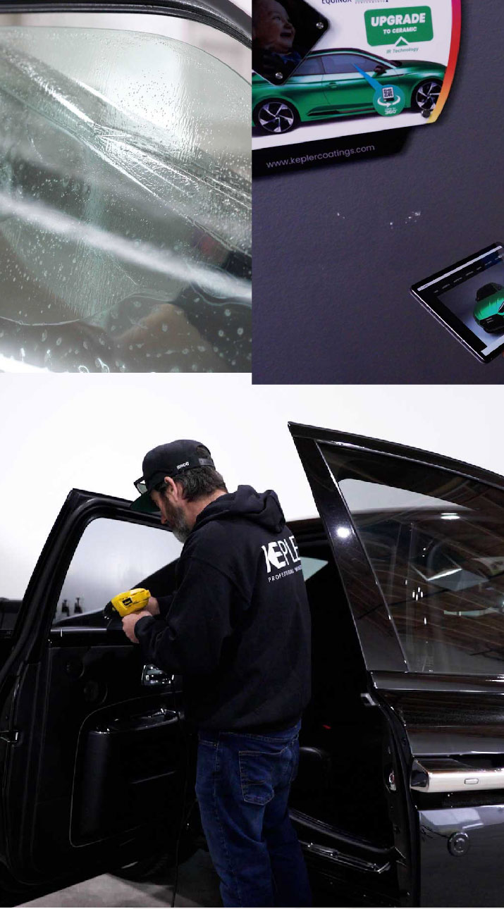 Kepler Installer Tinting a Rolls Royce in Elverta, California