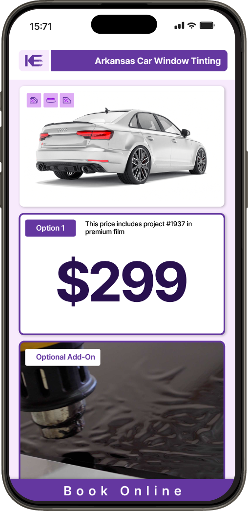 View Competitive Car Window Tinting Prices in Arkansas