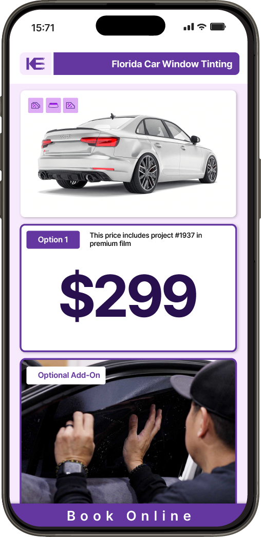 View Competitive Car Window Tinting Prices in Florida