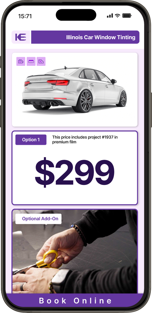 View Competitive Car Window Tinting Prices in Illinois