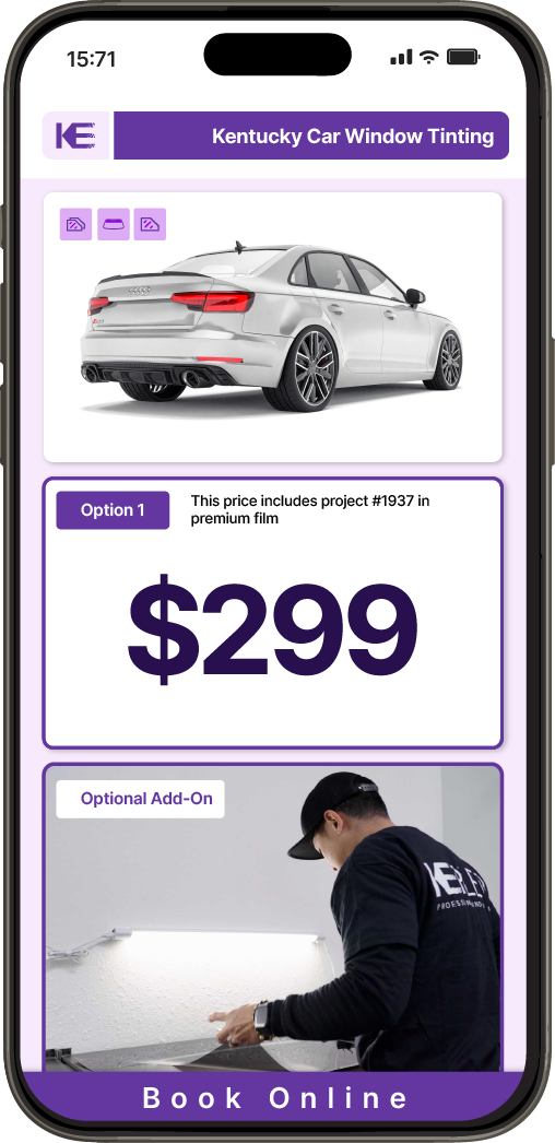 View Competitive Car Window Tinting Prices in Kentucky