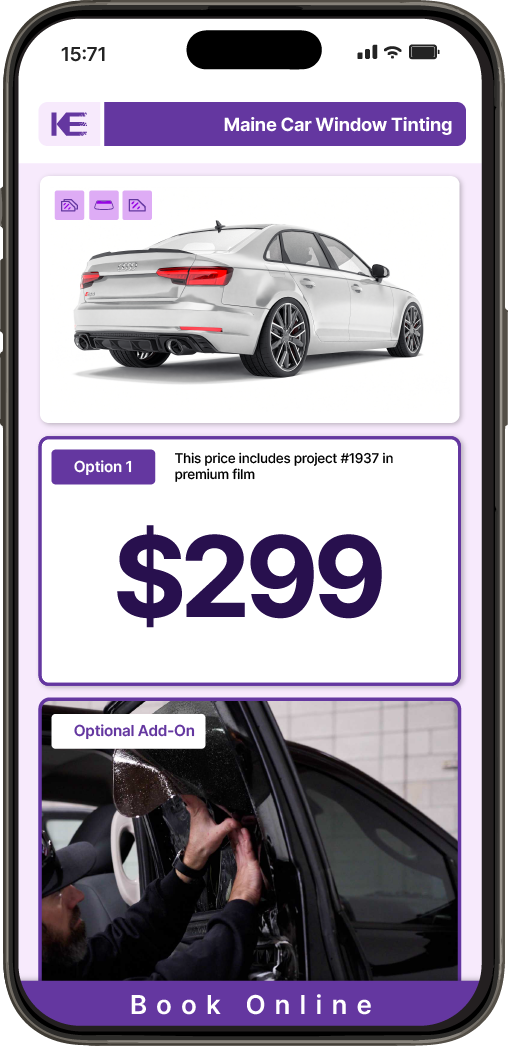 View Competitive Car Window Tinting Prices in Maine