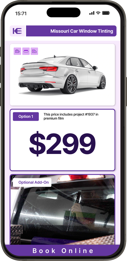 View Competitive Car Window Tinting Prices in Missouri