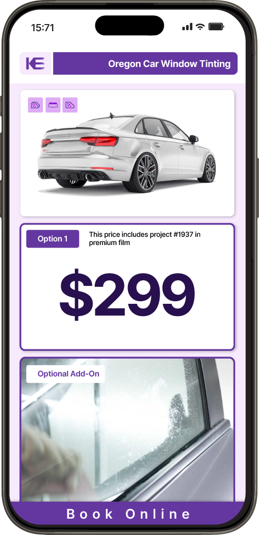 View Competitive Car Window Tinting Prices in Oregon