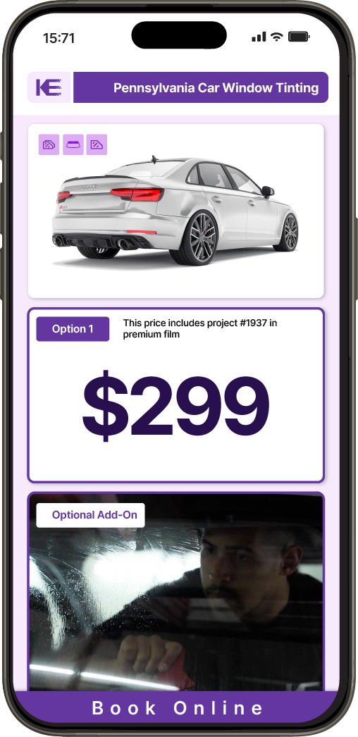 View Competitive Car Window Tinting Prices in Pennsylvania