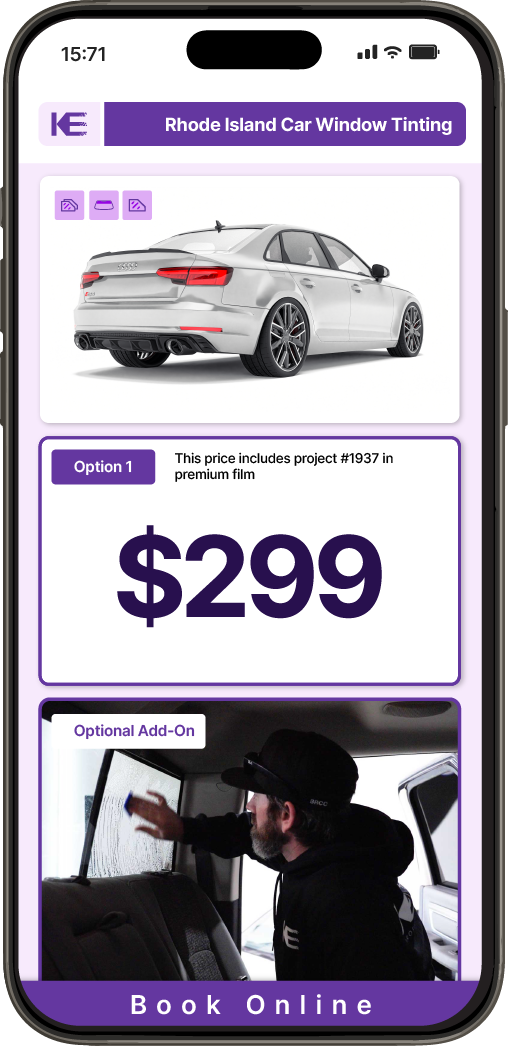 View Competitive Car Window Tinting Prices in Rhode Island