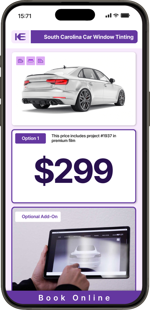 View Competitive Car Window Tinting Prices in South Carolina