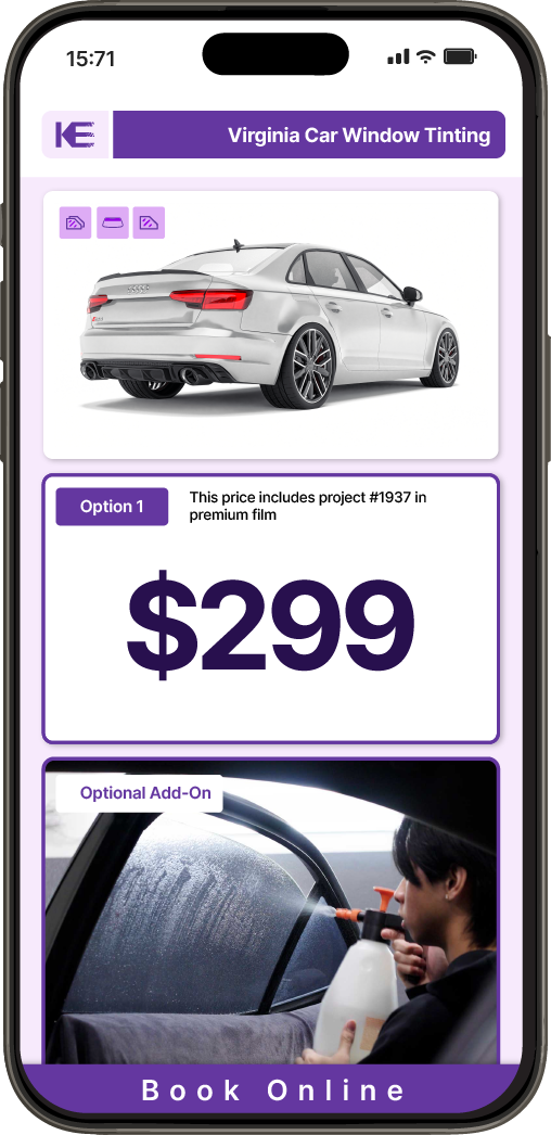 View Competitive Car Window Tinting Prices in Virginia