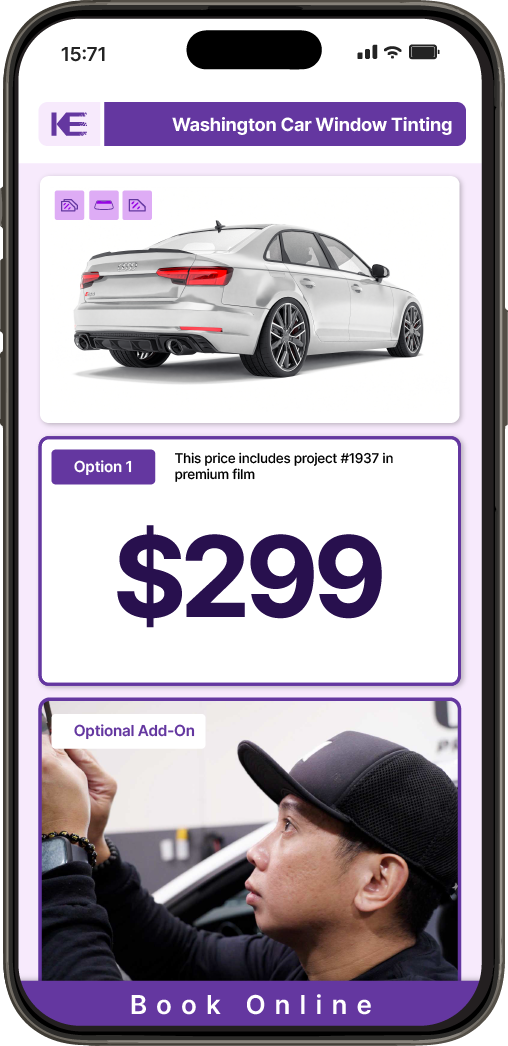 View Competitive Car Window Tinting Prices in Washington